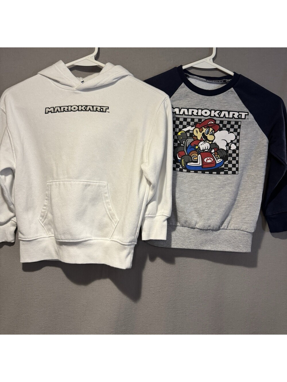 Lot Of 2 Super Mario Mario Kart Sweatshirts Hoodies Size 5 Gaming Nintendo